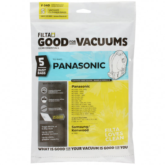 Filta Vacuum Bags 5pk National Panasonic