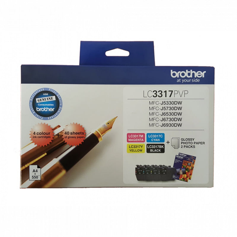 Brother Printer Ink Cartridge LC3317 Photo Value Pack - LC3317PVP ...