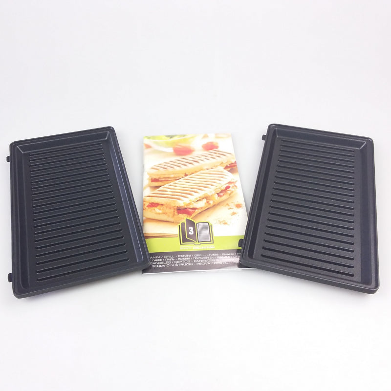 2 plaques grill panini Snack Collection XA800312