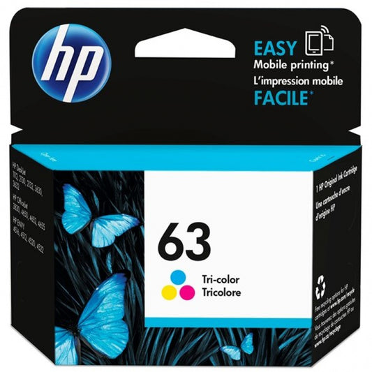 HP Printer 63 Tri-Colour Ink Cartridge - F6U61AA