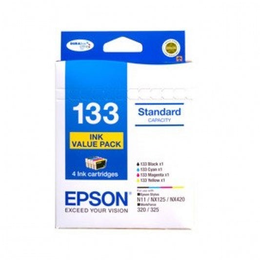 Epson Printer 133 4 Ink Cartridge Value Pack - C13T133692
